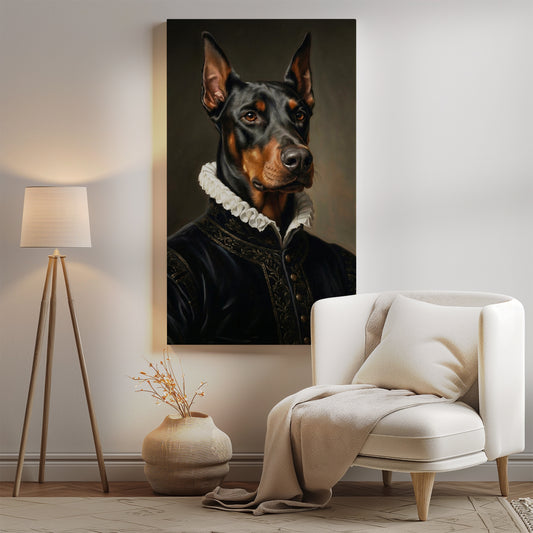 Renesansowy portret psa w historycznym stroju mockup 0