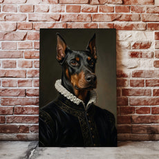 Renesansowy portret psa w historycznym stroju mockup 2