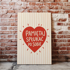 Śmieszny plakat do łazienki – Pamiętaj spłukać po sobie glowne