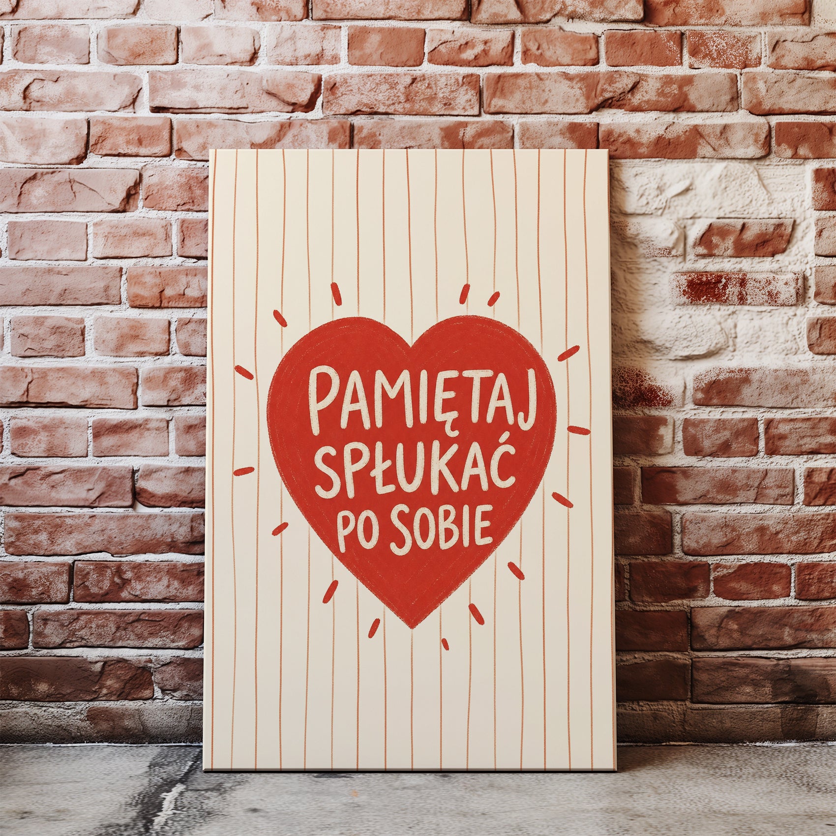 Śmieszny plakat do łazienki – Pamiętaj spłukać po sobie glowne