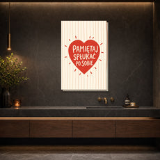 Śmieszny plakat do łazienki – Pamiętaj spłukać po sobie mockup 2