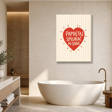 Śmieszny plakat do łazienki – Pamiętaj spłukać po sobie mockup 1