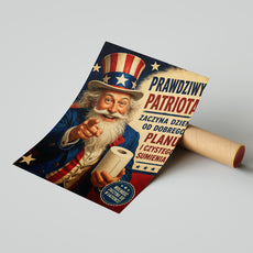 Śmieszny plakat do łazienki – Prawdziwy Patriota mockup 6