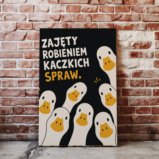 Śmieszny plakat do łazienki z kaczkami glowne
