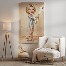 Karykatura personalizowana na 30. urodziny w Paryżu mockup 12