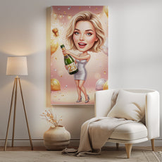 Karykatura personalizowana na 30. urodziny w Paryżu mockup 14