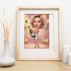 Karykatura personalizowana na 30. urodziny w Paryżu mockup 15
