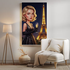 Karykatura personalizowana na 30. urodziny w Paryżu mockup 20