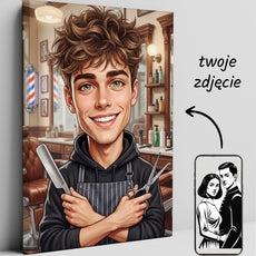 Karykatura barbera ze zdjęcia – personalizowany prezent mockup 2