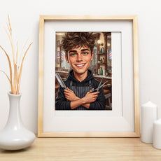 Karykatura barbera ze zdjęcia – personalizowany prezent mockup 15