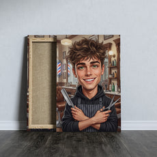 Karykatura barbera ze zdjęcia – personalizowany prezent mockup 17