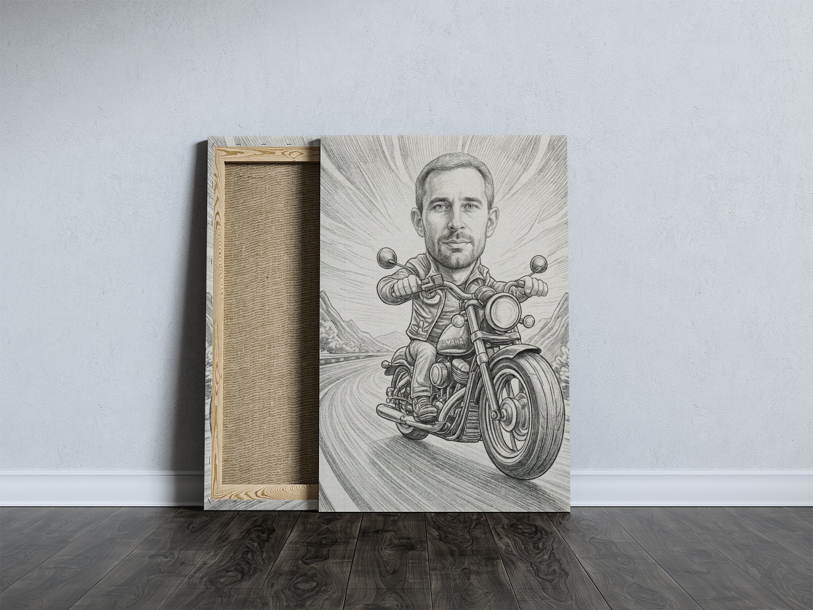 Portret rysunkowy - pomysł na prezent dla Fana motorów