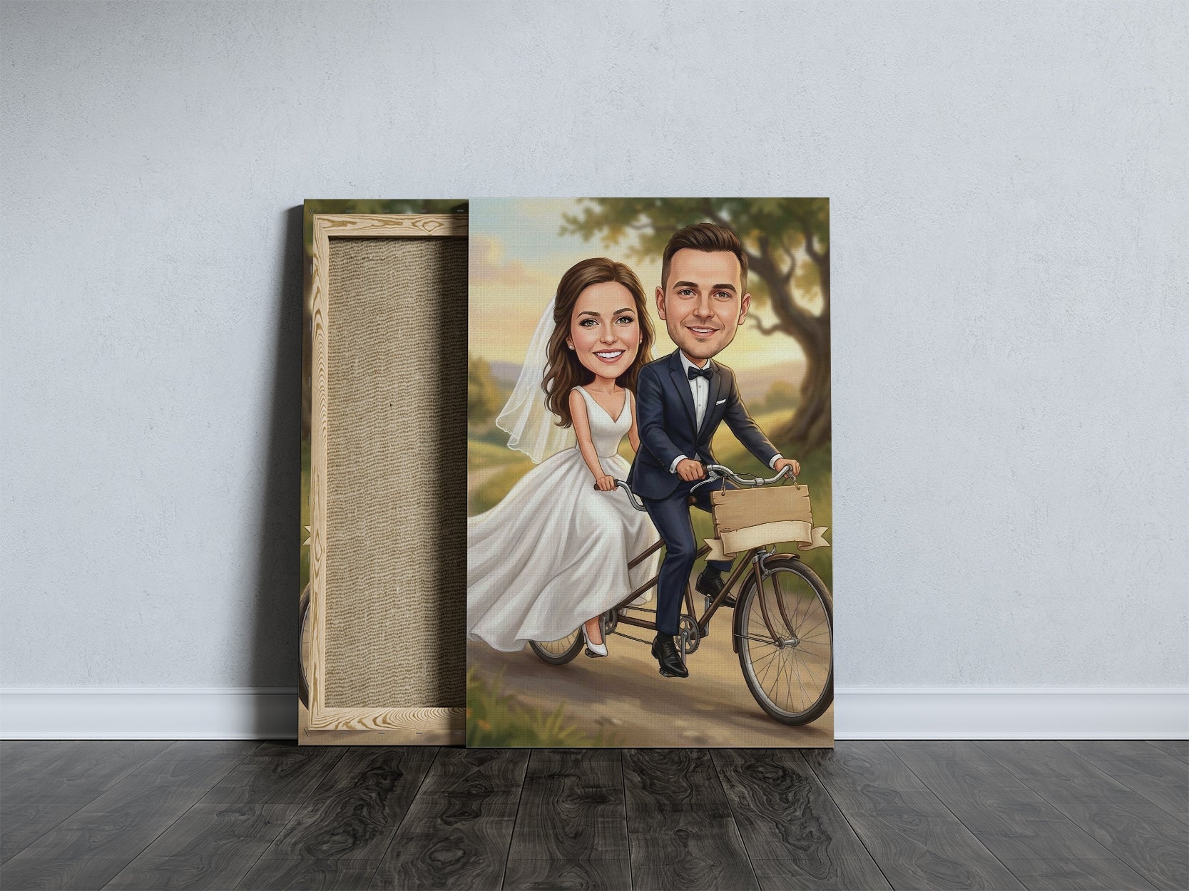 Personalizowana Karykatura Ślubna z Dowolnym Tekstem i Zmianą Wyglądu mockup 2