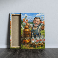 Karykatura bimbrownika - pomysł na prezent
